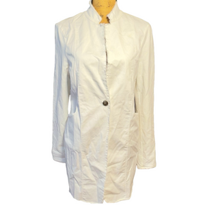 Baci white tailored blazer/jacket/trench Women’s size XL | ab